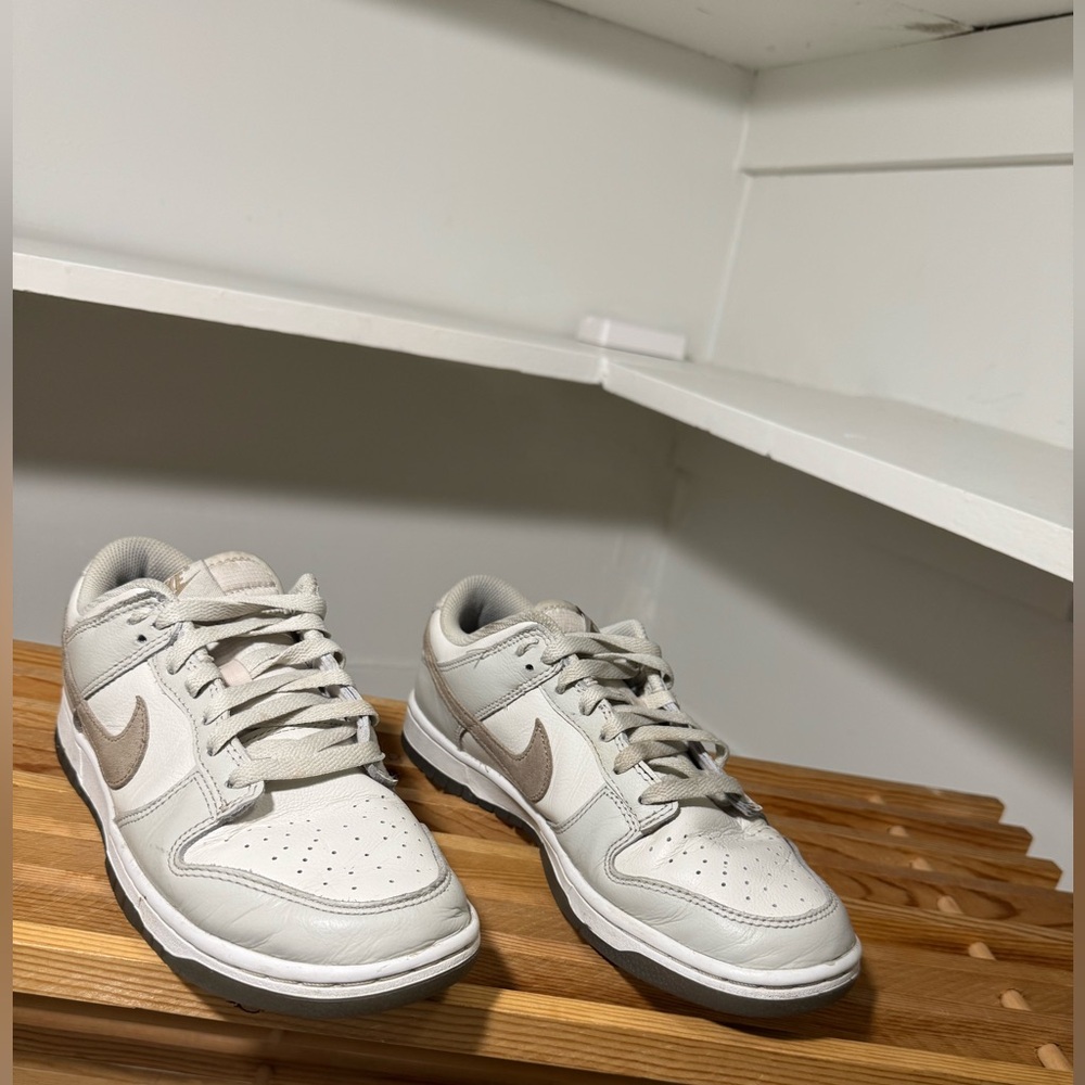 Nike Cream and Gray Athletic Shoes
